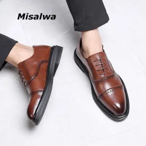 Triple Joint Men Casual Dress Shoes Male Oxfords Office Shoes Wedding Party Leather Shoes 9