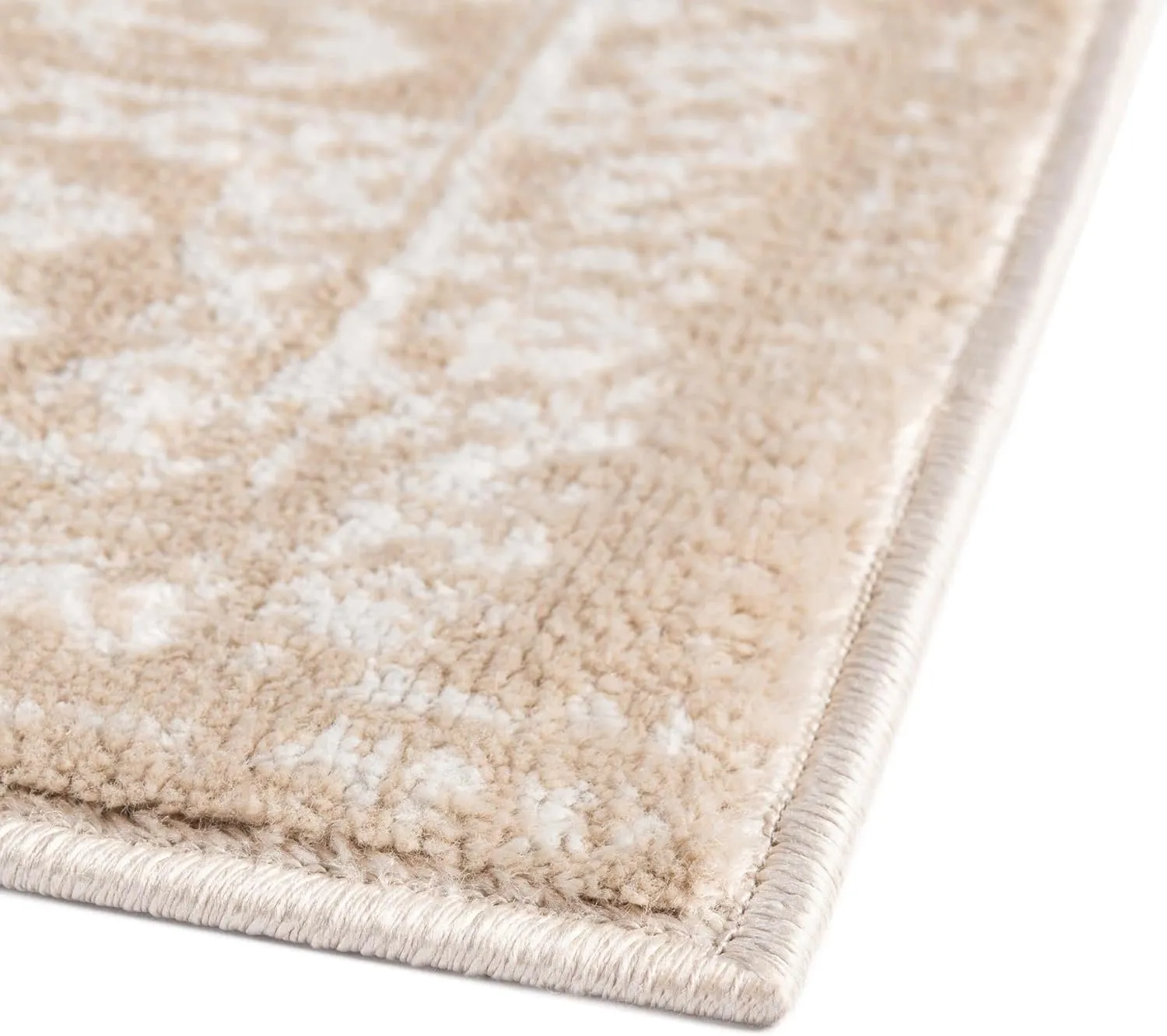 Unique Loom Oxford Collection Area Rug - Magdelan (7' 1" Octagon, Beige/ Ivory)