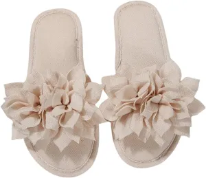 Verdusa Women's Floral Home Slippers Open Toe Bedroom Slippers