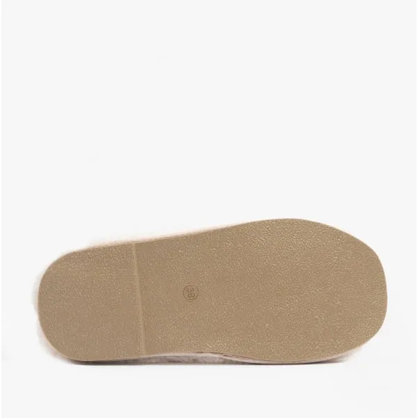 Vero Moda EMILY Womens Faux Fur Mule Slippers Pristine