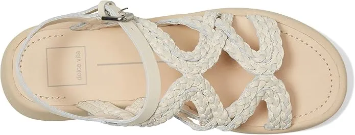 Wedge Strappy Sophisticated Heeled Sandals Gatsby Trusted by customers Creme Dolce Leather Toe Vita Buckle Open