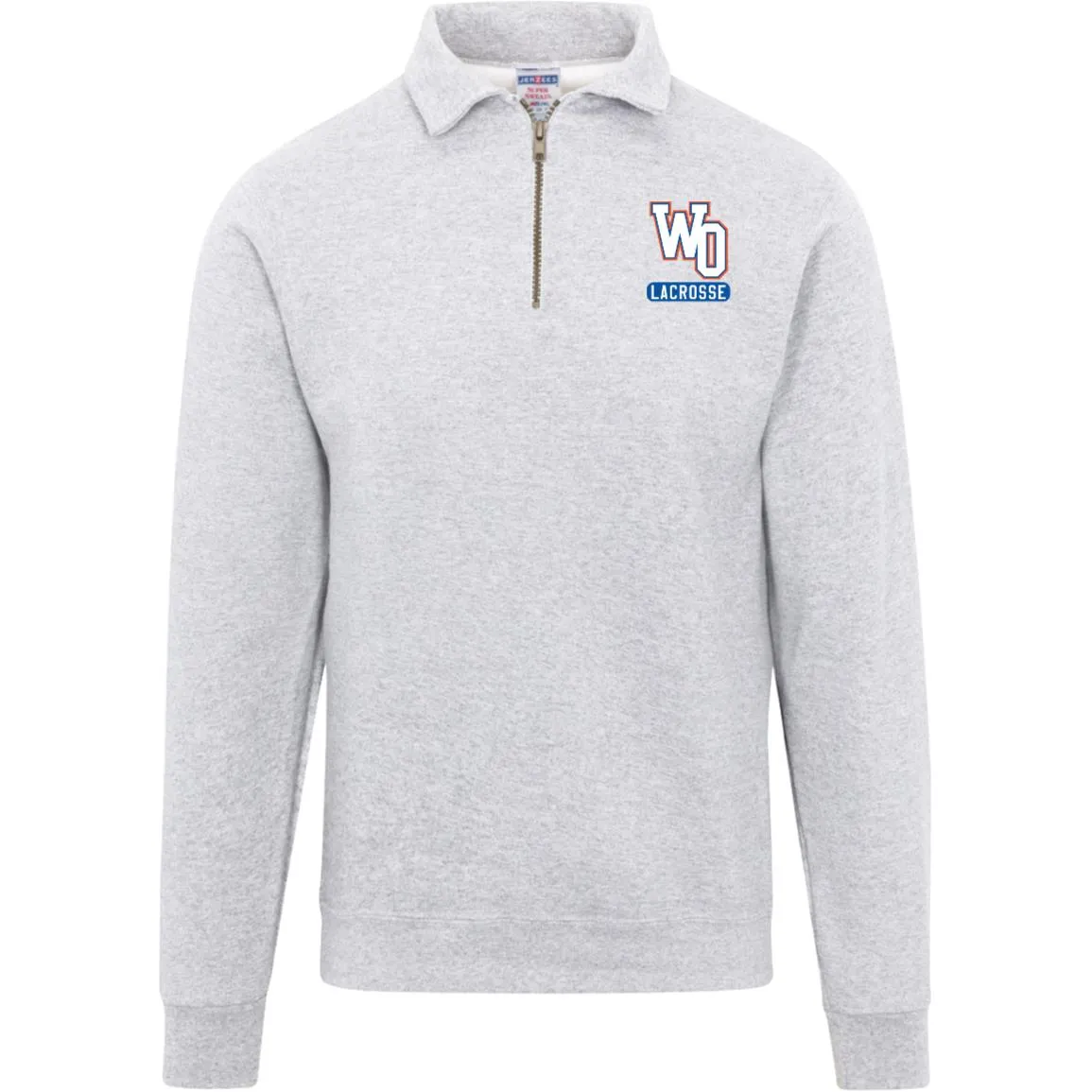 West orange Jerzees Mens Fleece Quarter Zip Pullover