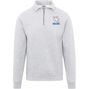 West orange Jerzees Mens Fleece Quarter Zip Pullover