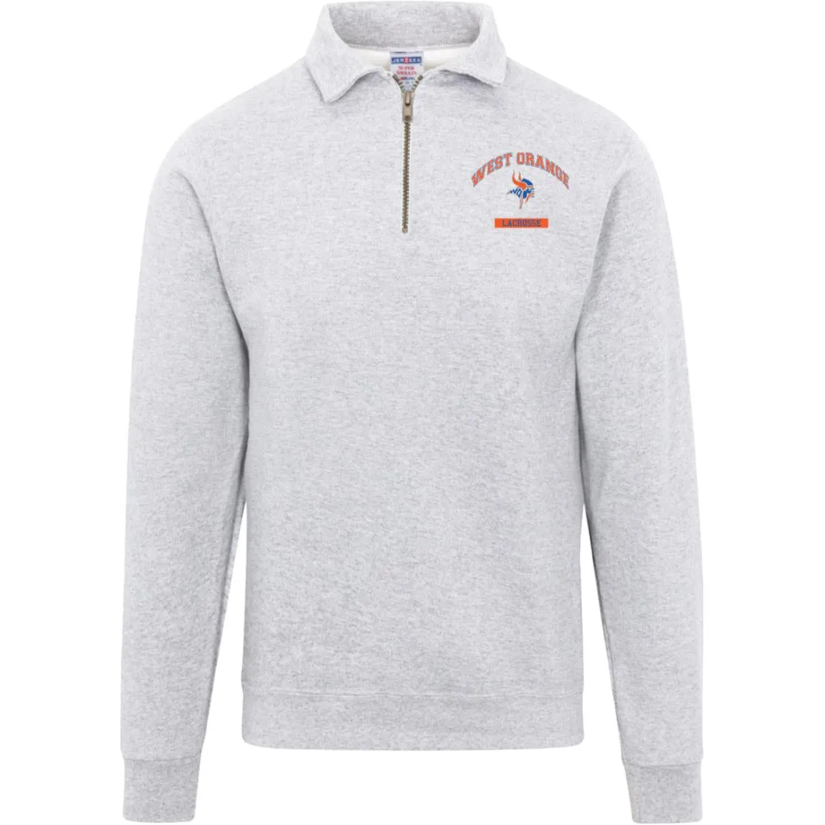 West Orange Lacrosse Jerzees Mens Fleece Quarter Zip Pullover