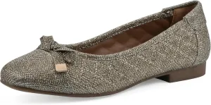 WHITE MOUNTAIN Women's Bocah Diamond Quilted Cap Toe Ballet Flat