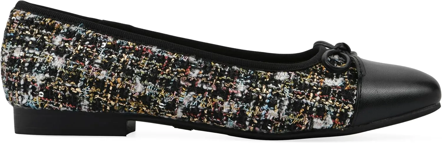 WHITE MOUNTAIN Women's Bocci Dressy Cap Toe Ballet Flat