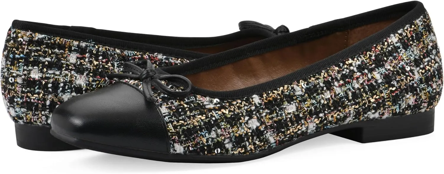 WHITE MOUNTAIN Women's Bocci Dressy Cap Toe Ballet Flat