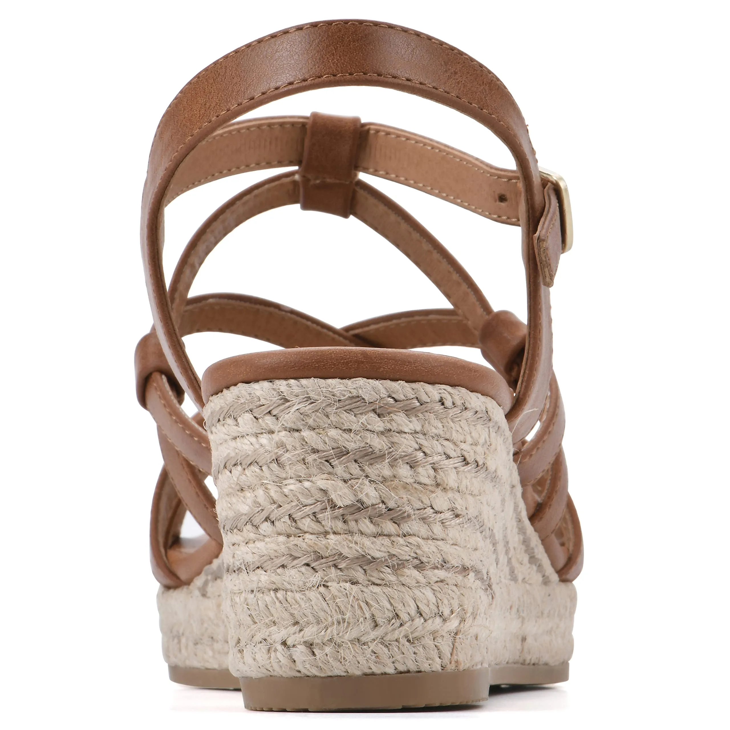 WHITE MOUNTAIN Women's Swayze Platform Sandal, Dk.Tan/Burn/Smooth, 10 M
