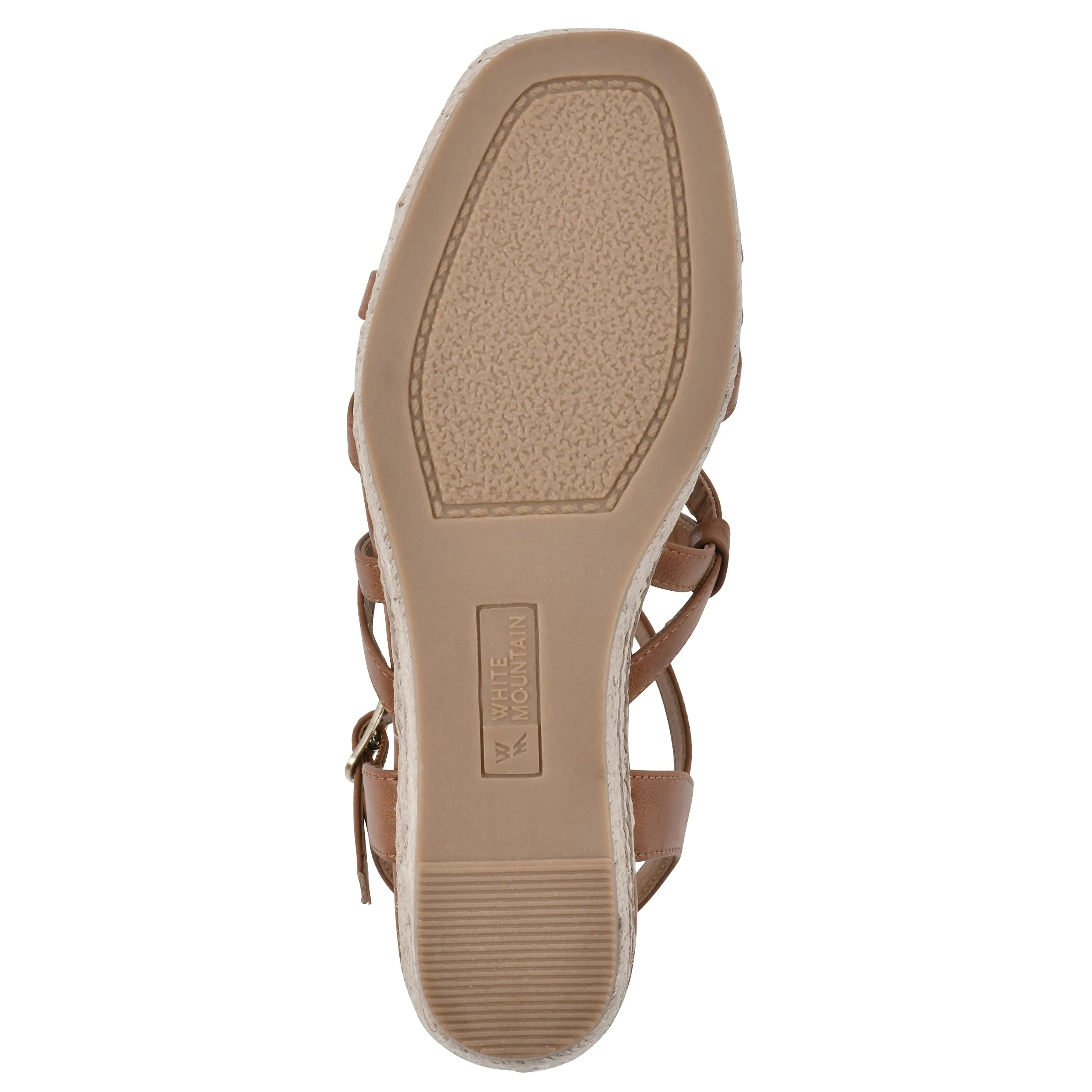 WHITE MOUNTAIN Women's Swayze Platform Sandal, Dk.Tan/Burn/Smooth, 10 M