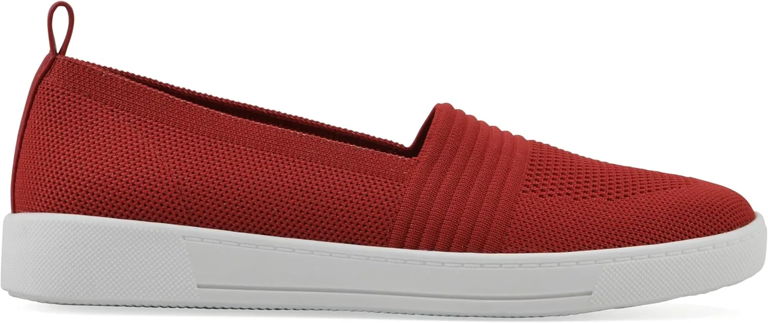 WHITE MOUNTAIN Women's Upright Woven Knit Slip-On Sneaker