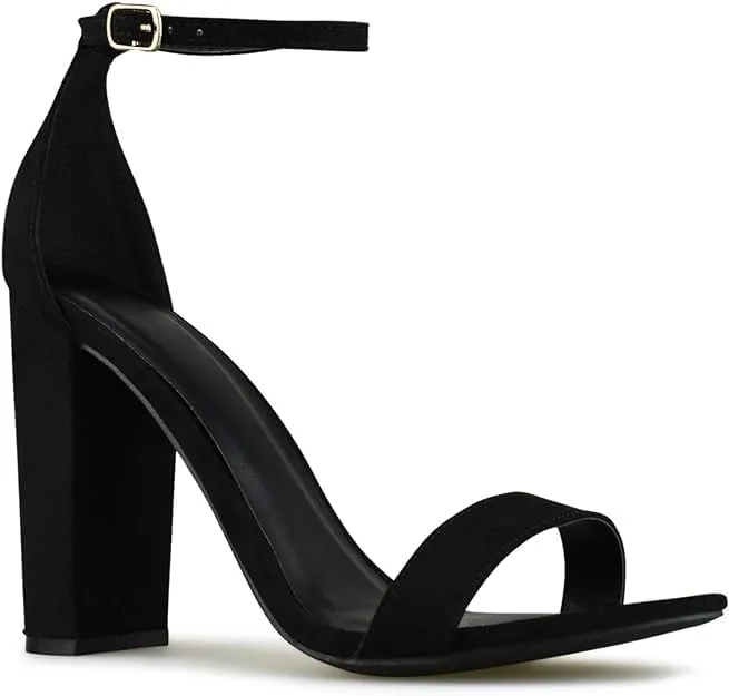 Wild Diva Women's Single Band Chunky Heel Sandal with Ankle Strap Morris-01, 12