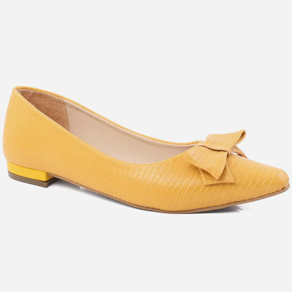 Women "Dervla" Slip On Glossy Patent Pointed Toe Shoes