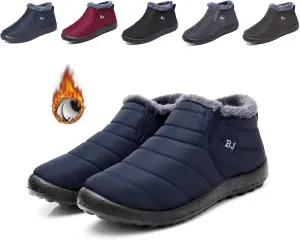 Womens And Men Snow Boots Waterproof，Women'S Winter Thermal Boots，Winter Warm Hiking Work Comfy Boots Sneakers Walking Shoes