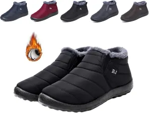 Womens And Men Snow Boots Waterproof，Women'S Winter Thermal Boots，Winter Warm Hiking Work Comfy Boots Sneakers Walking Shoes