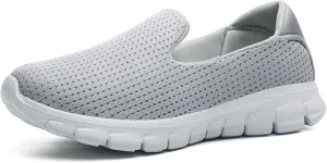 Women's Breathable Mesh Slip-On Loafers Classic Round Toe Flat Lightweight Non-Slip Mom Nurse Driving Walking Shoes