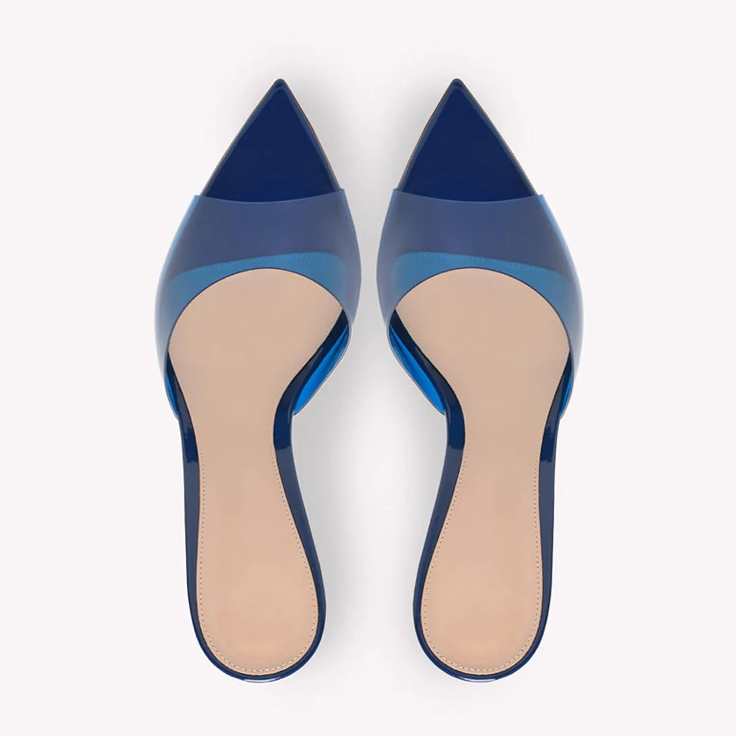Women's Clear Pointed Toe Slingback Stilettos Heel Sandals Fashion Sexy Comfortable Summer Open Toe Backless Slip On Dress Slides Sandals for Casual Outdoor Party Work Wedding