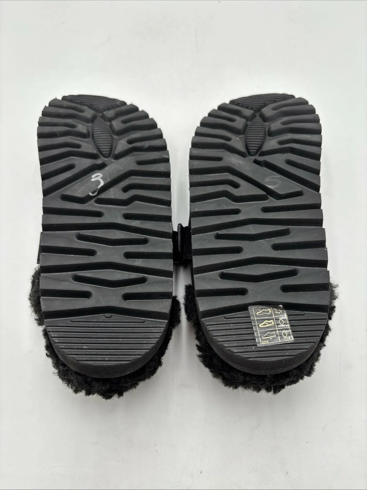 Women’s Moncler Faux Fur Mon Mule Slides Black Size 37 - Very Good