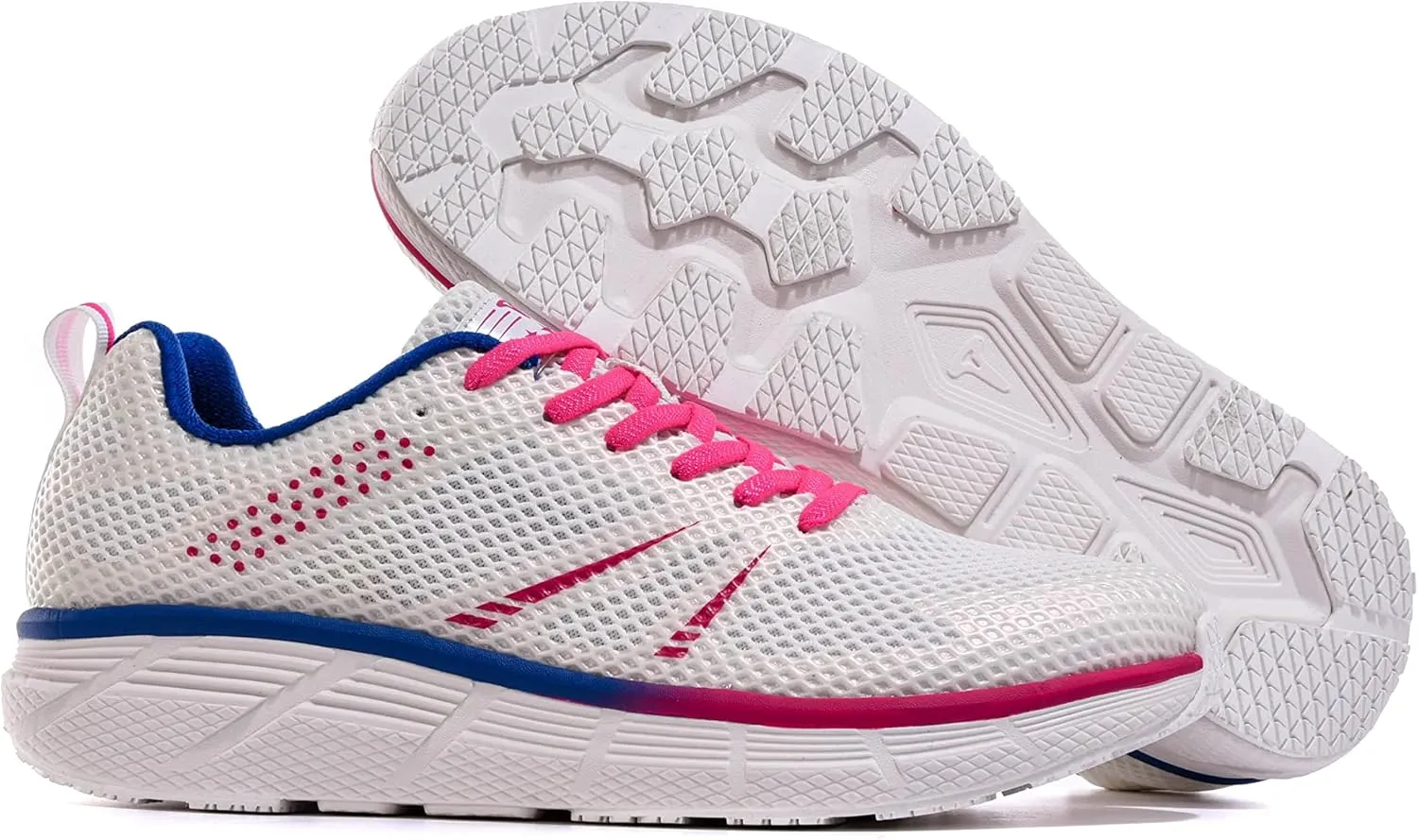 Women's Road Running Shoes Athletic Non-Slip Sole Walking Sneaker Lightweight Supportive Mesh Colorful Trail Tennis Shoes
