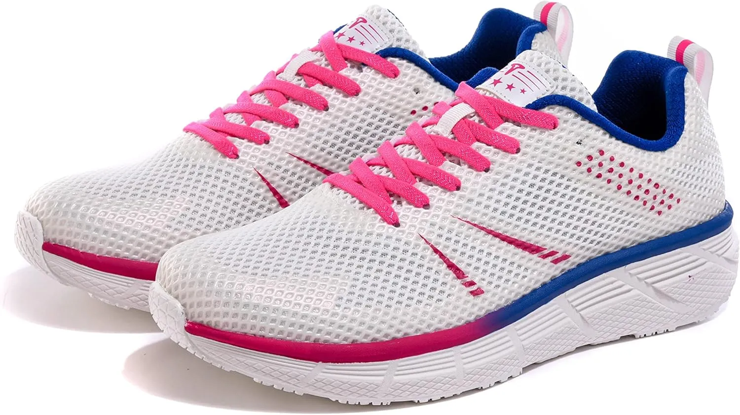Women's Road Running Shoes Athletic Non-Slip Sole Walking Sneaker Lightweight Supportive Mesh Colorful Trail Tennis Shoes
