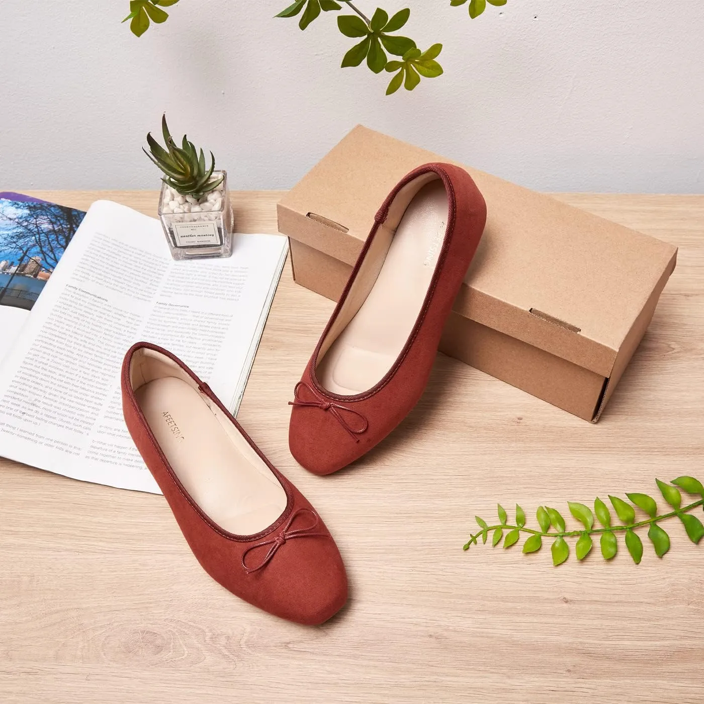 Women's Round Toe Ballet Flats Comfortable Bow Dressy Flats Shoes for Women