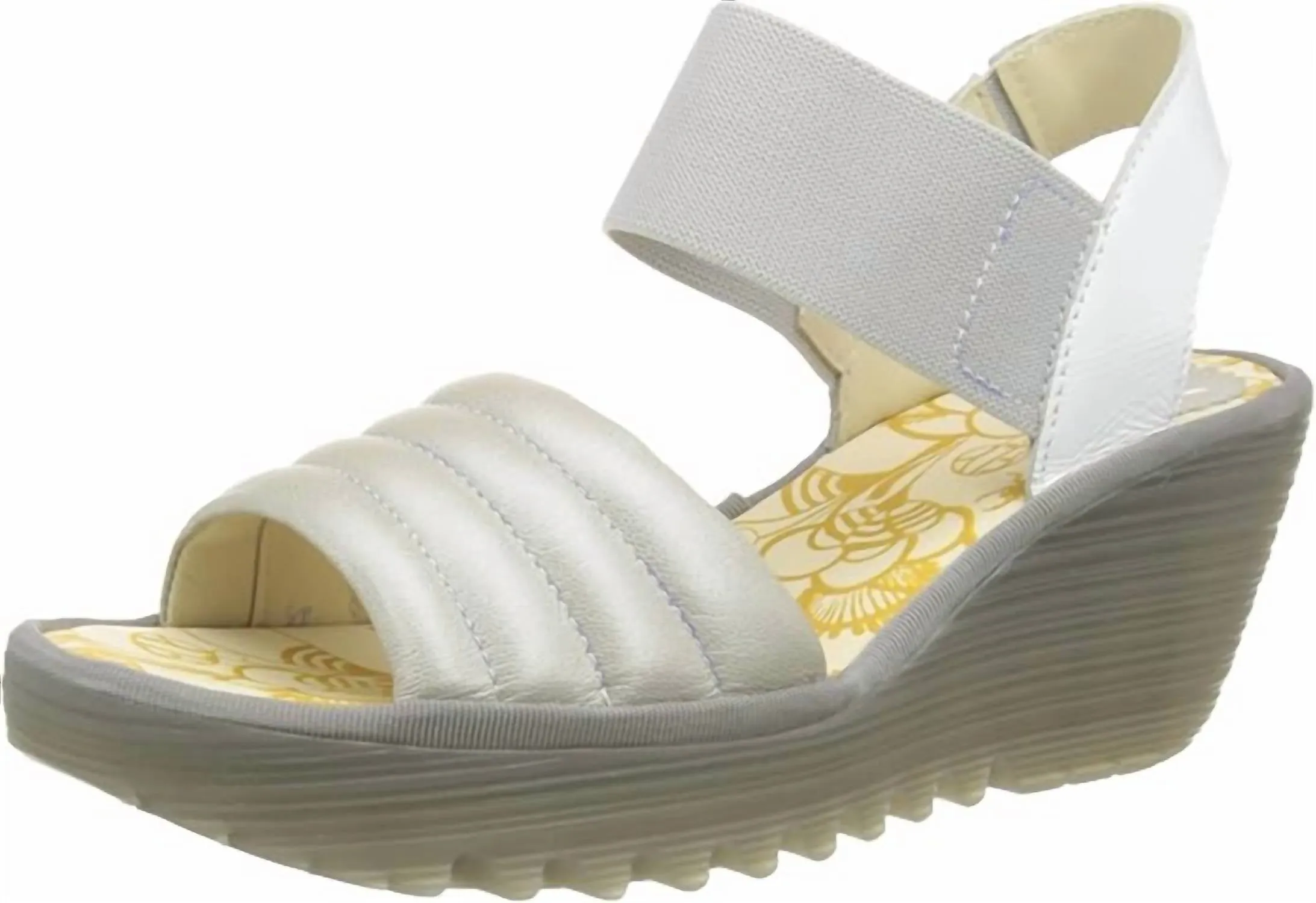 Women's Yiko Platform Wedge Sandal In Silver/off White