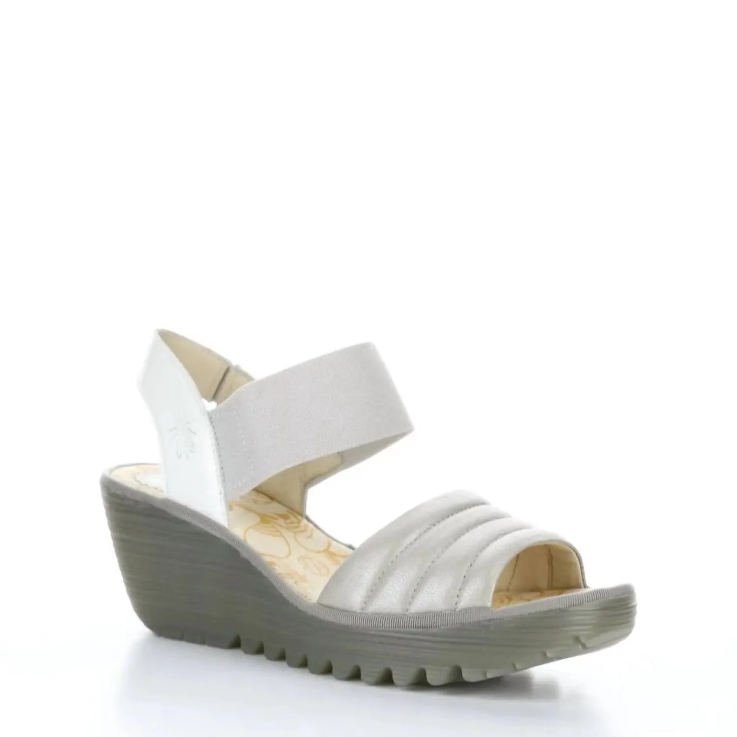 Women's Yiko Platform Wedge Sandal In Silver/off White
