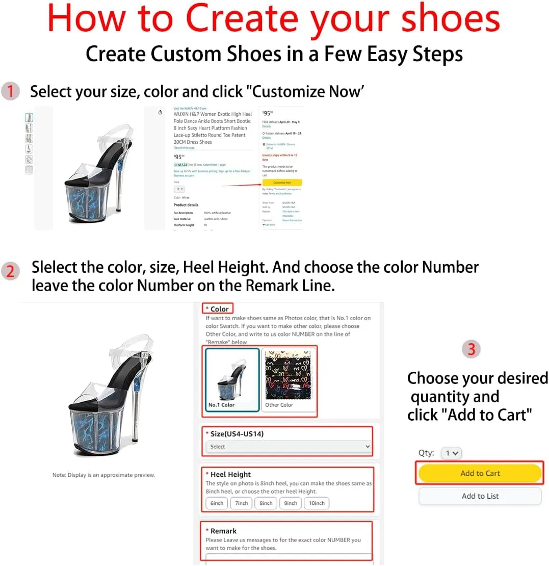 WUXIN H&P Women's Clear Platform Exotic Pole Dance Sandal 8 Inch Round Toe Fashion Checkerboard Model Sexy Stiletto Ankle-Strap Custom Dress shoes Stripper High Heel