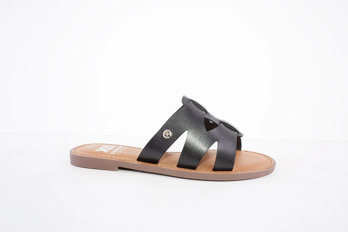 XTI - 44458 FLAT FASHION MULE - BLACK