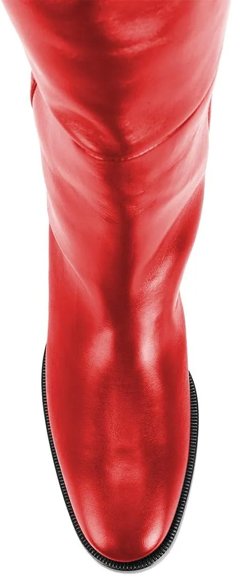 YDN Women Winter Over The Knee Boots Round Toe Flat Heel Riding Boots Pull On Warm Outfit Shoes Size 4-15 US