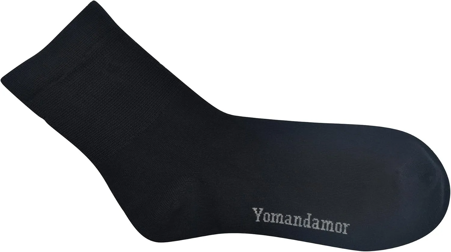 Yomandamor Men's 5 Pairs Quarter Diabetic/Dress Socks With Seamless Toe and Non-binding Top