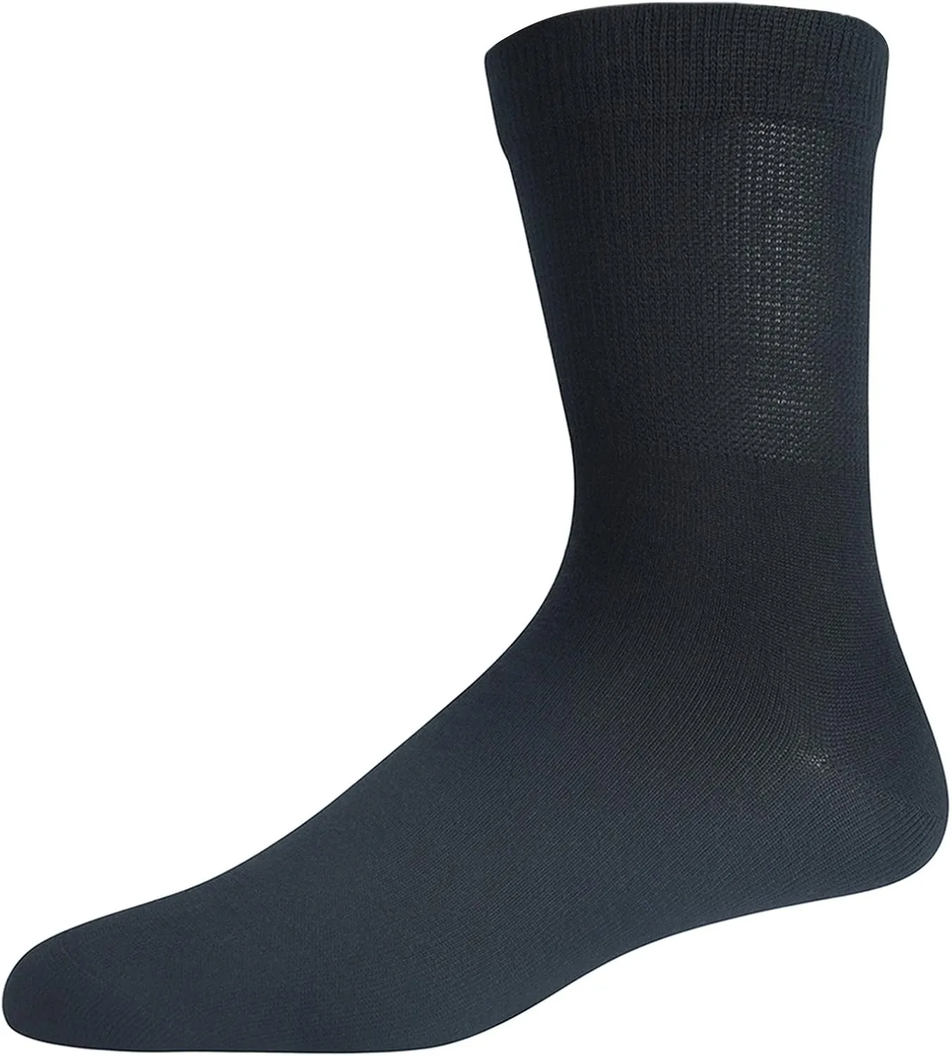 Yomandamor Men's 5 Pairs Quarter Diabetic/Dress Socks With Seamless Toe and Non-binding Top