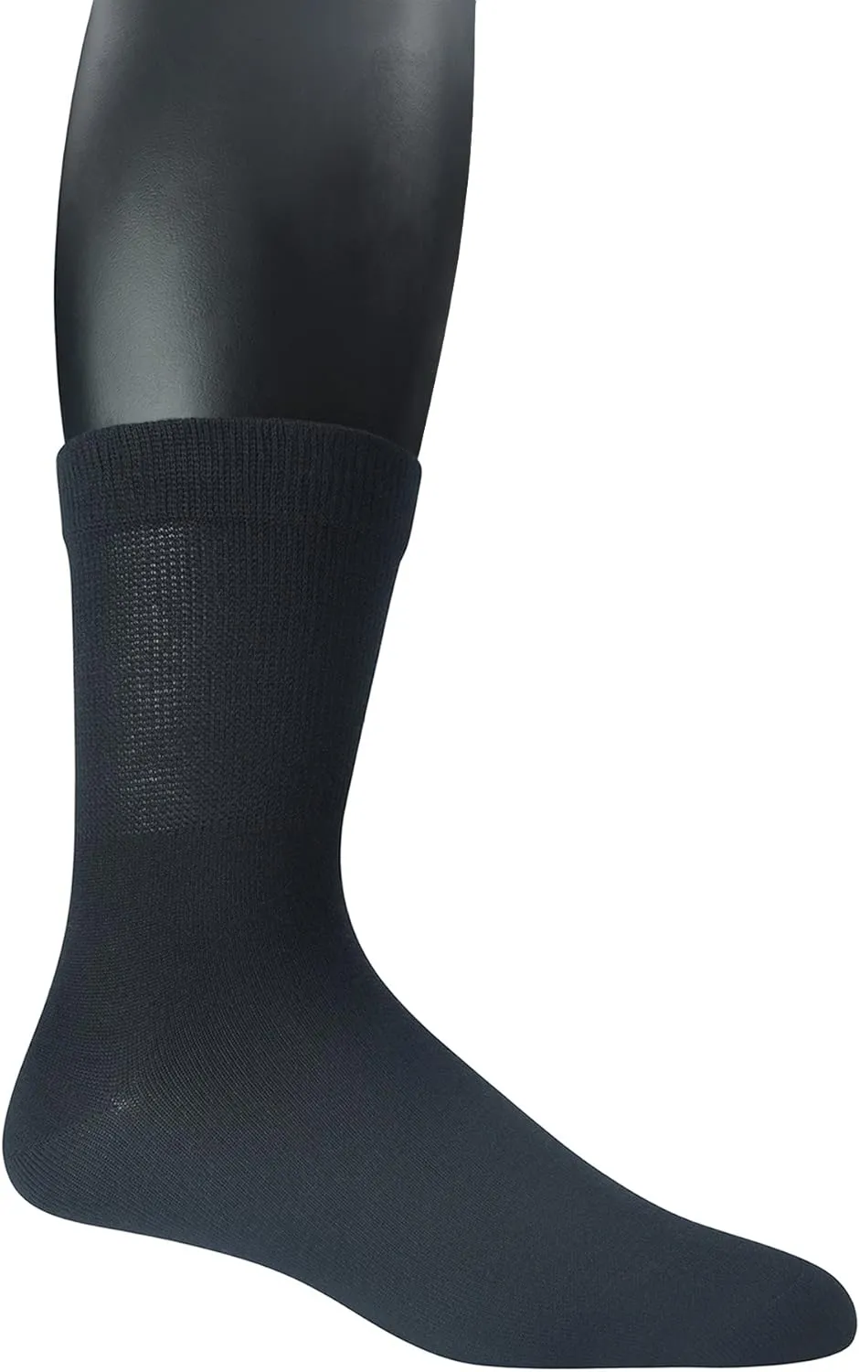 Yomandamor Men's 5 Pairs Quarter Diabetic/Dress Socks With Seamless Toe and Non-binding Top