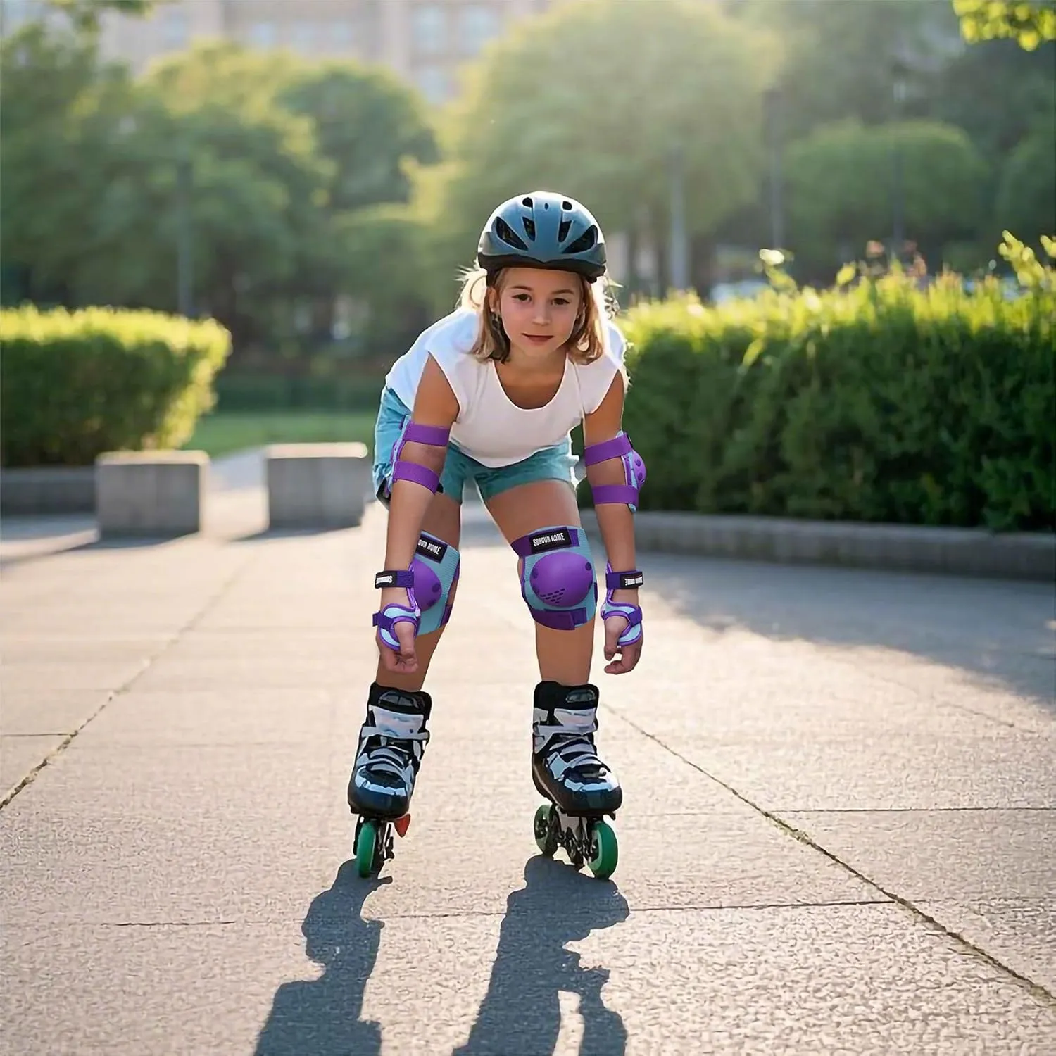 Youth/Kids Knee Pads Elbow Pads Wrist Guards Protective Gear Set for 3-15 Years Child Roller Skates, Skateboard, Cycling, Inline Skating, BMX Bike, Scooter Riding and Other Outdoor Sports