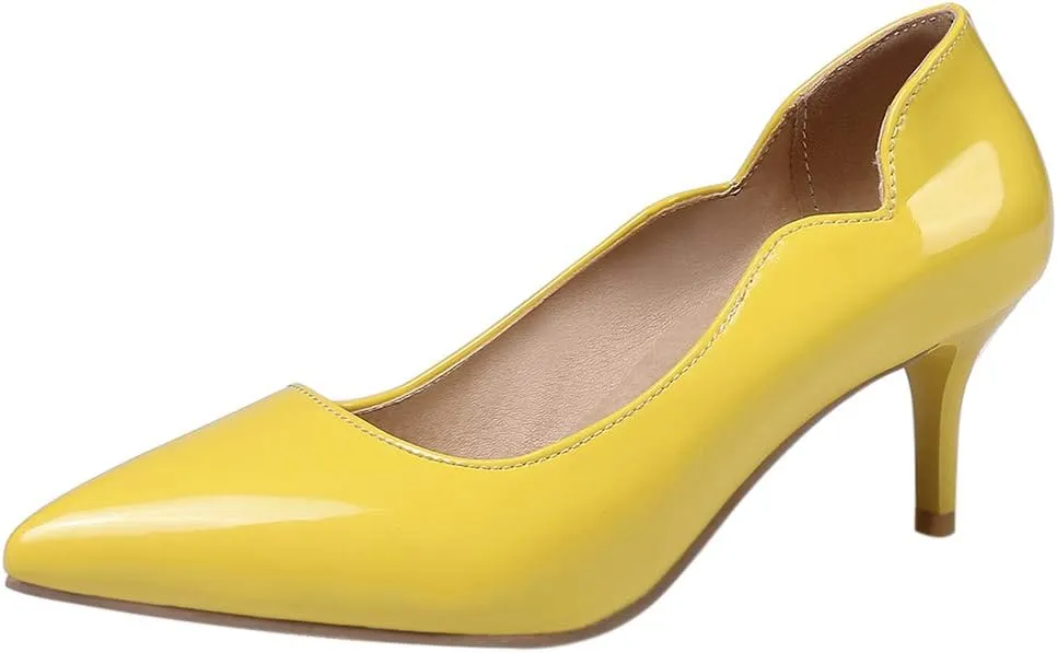 ZSQBQ Women Fashion Court Shoes Wedding Party Stilettos Pumps Pointed Toe Prom Classic Casual High Heels