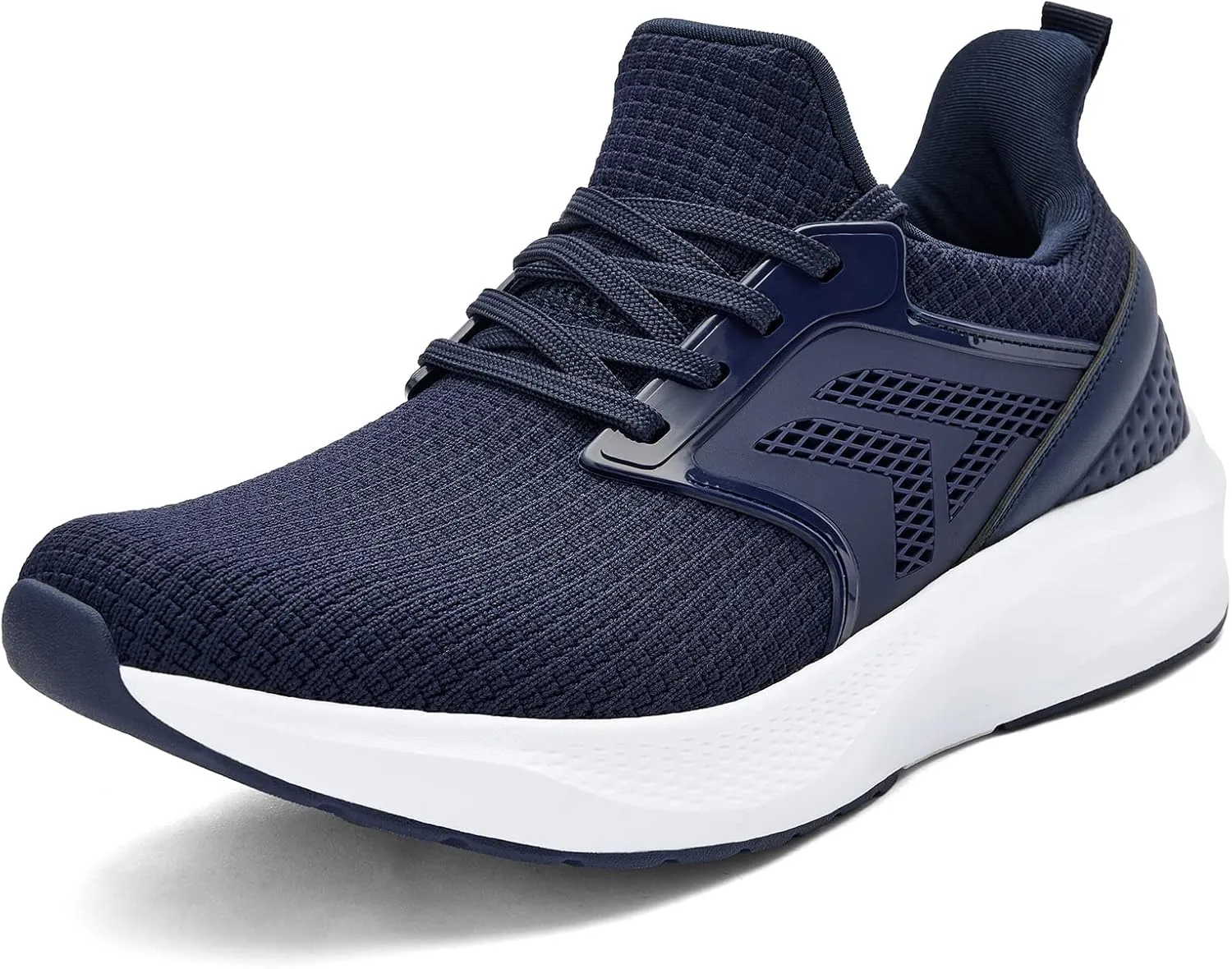 ZZS Mens White Sneaker Tennis Shoes - Slip On Running Shoes Lightweight Casual Walking Shoes for Athletic Workout Gym